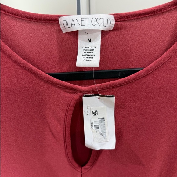 Planet Gold Womens Super Soft Ruffle Sleeve Shift Dress Size M NWT - Picture 7 of 9